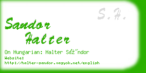 sandor halter business card